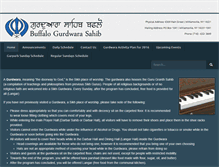 Tablet Screenshot of buffalogurdwara.com